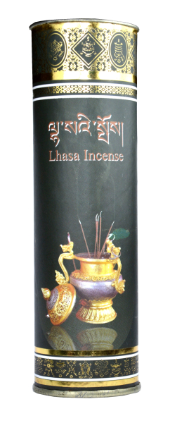 Lhasa - Tibetische Räucherstäbchen, kurz, nach alter Rezeptur hergestellt mit wertvollen Heilkräutern, ca. 50 dünne, kurze Räucherstäbchen in der Verpackung